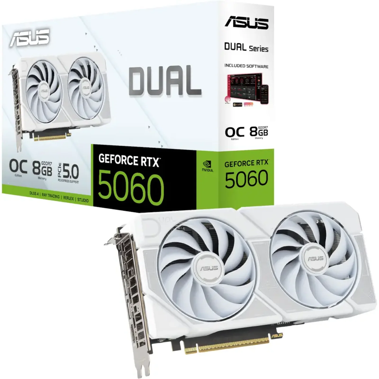 Видеокарта ASUS NVIDIA DUAL-RTX5060-O8G-WHITE UA