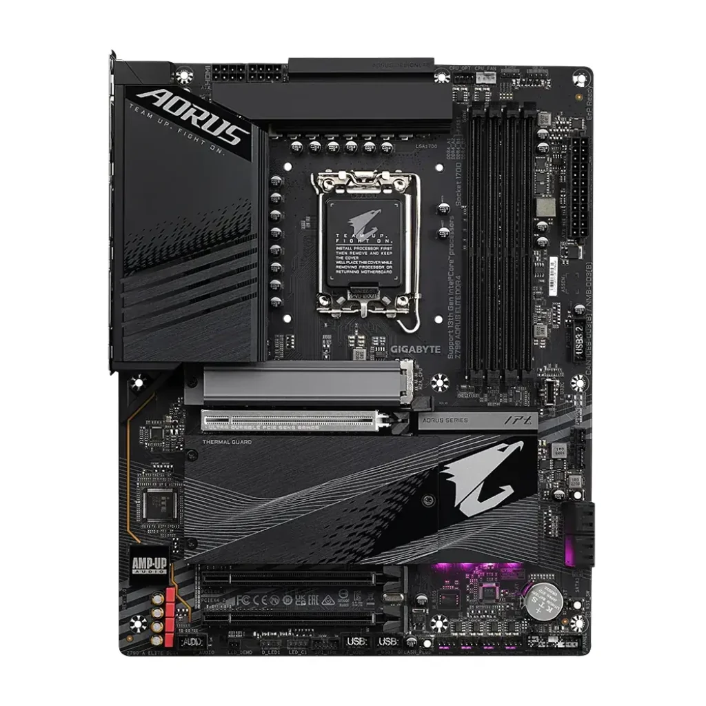 Материнська плата Gigabyte s1700 Intel Z790 HDMI 4xM.2 2.5G bE LAN ATX Z790 AORUS ELITE DDR4 UA