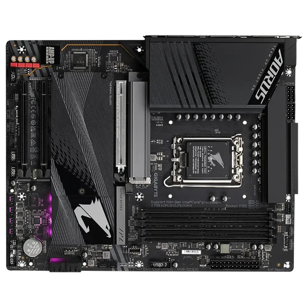 Материнська плата Gigabyte s1700 Intel Z790 HDMI 4xM.2 2.5G bE LAN ATX Z790 AORUS ELITE DDR4 UA