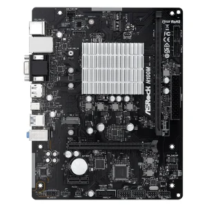 Материнськая плата ASROCK +CPU Intel N100 4core HDMI/DVI/V GA 1xDDR4 1xM.2 GbE LAN mATX N100M UA