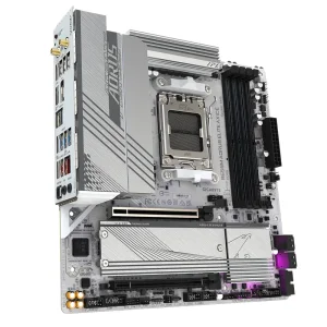Материнська плата Gigabyte sAM5 AMD B650 DP/HDMI 2xM.2 2.5 GbE LAN mATX B650M AORUS ELITE AX ICE UA