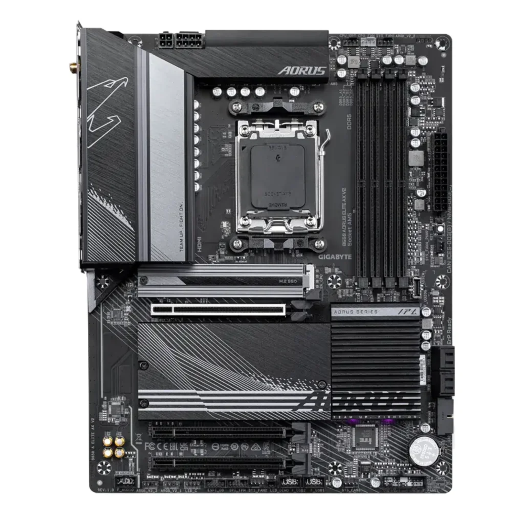 Материнська плата Gigabyte sAM5 AMD B650 DP/HDMI 3xM.2 2.5 GbE LAN ATX B650 AORUS ELITE AX V2 UA