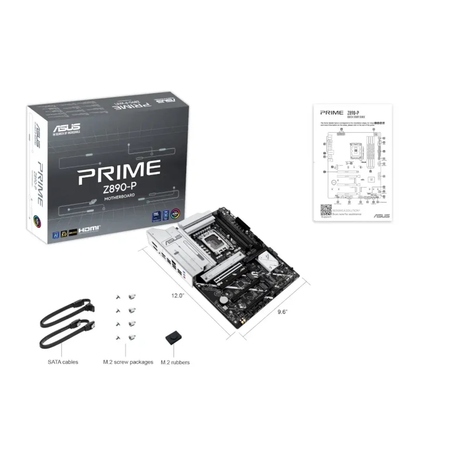 Материнська плата ASUS s1851 4DDR5/HDMI/DP/USB4/4PCIe/4 M.2/4SATA/LAN2.5Gb PRIME Z890-P UA
