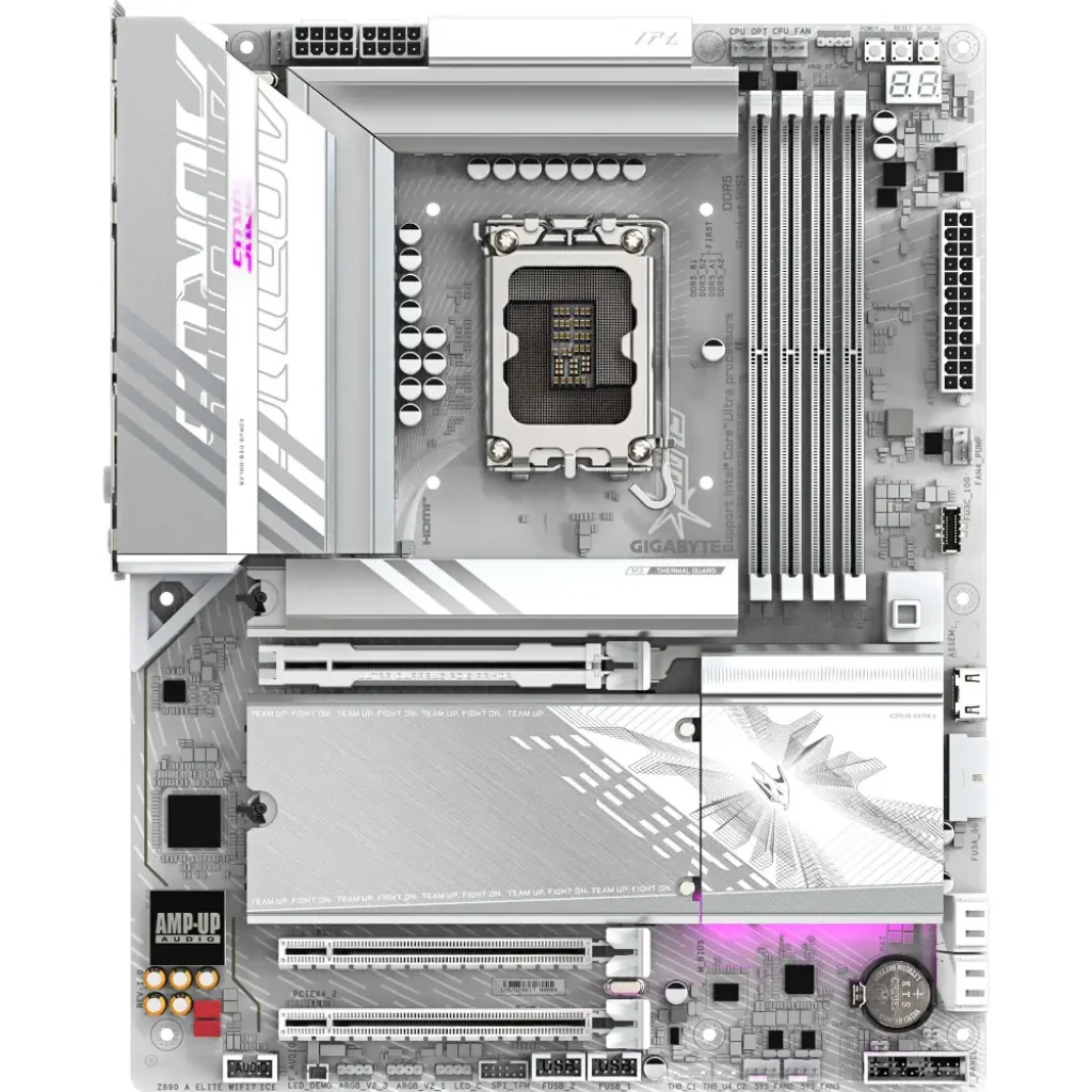 Материнська плата Gigabyte s1851 Intel Z890 HDMI/DP/TB4(USB 4-C) 4xM.2 2.5GbE LAN ATX Z890 AORUS ELITE WIFI7 ICE UA