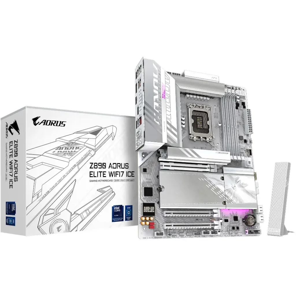 Материнська плата Gigabyte s1851 Intel Z890 HDMI/DP/TB4(USB 4-C) 4xM.2 2.5GbE LAN ATX Z890 AORUS ELITE WIFI7 ICE UA