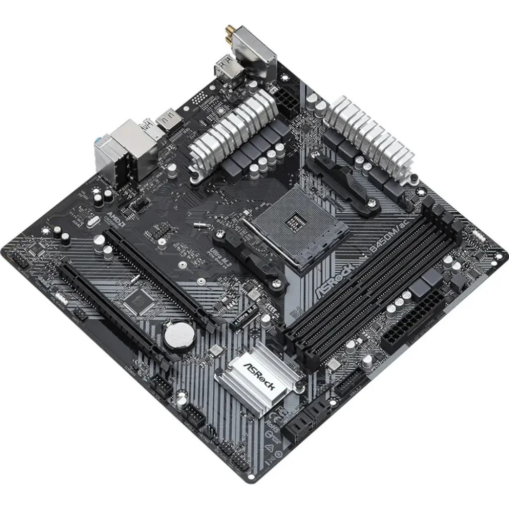 Материнськая плата ASROCK AMD AM4 B450 HDMI 1xM.2 2xDDR4 G B450M/AC R2.0 UA
