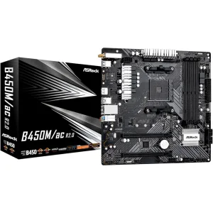 Материнськая плата ASROCK AMD AM4 B450 HDMI 1xM.2 2xDDR4 G B450M/AC R2.0 UA