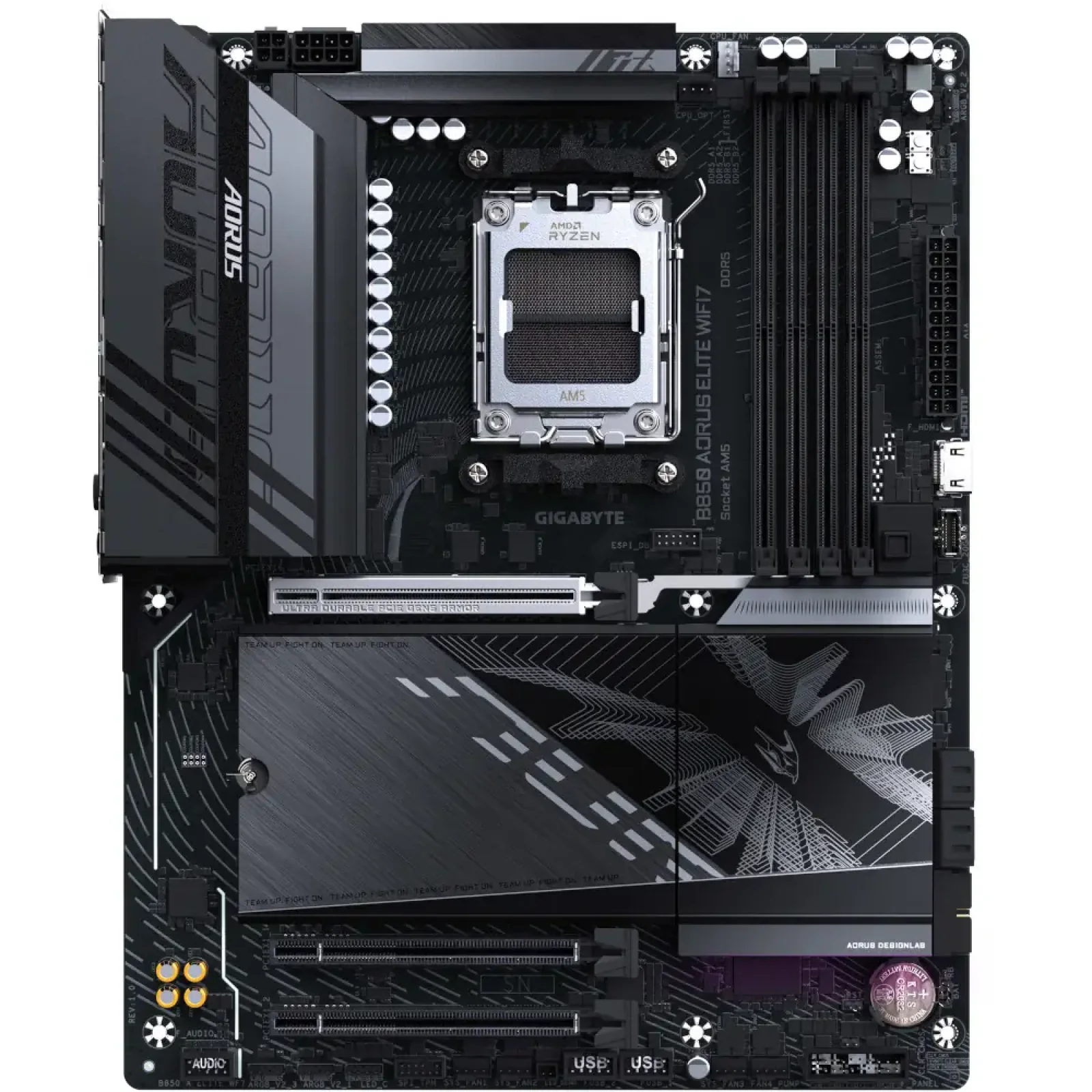 Материнська плата GIGABYTE sAM5 AMD B850 DP/HDMI 3xM.2 2.5 GbE LAN ATX B850 AORUS ELITE WIFI7 UA