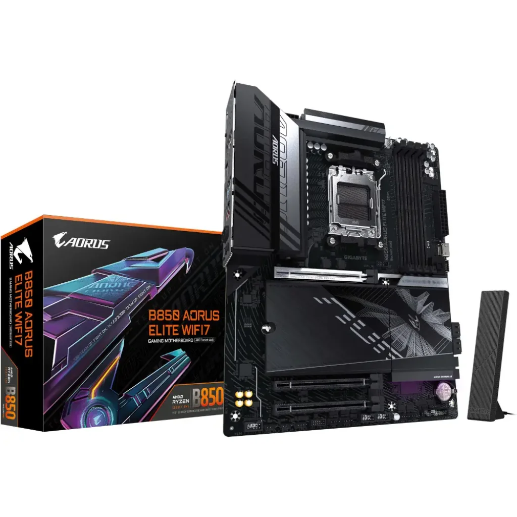 Материнська плата GIGABYTE sAM5 AMD B850 DP/HDMI 3xM.2 2.5 GbE LAN ATX B850 AORUS ELITE WIFI7 UA
