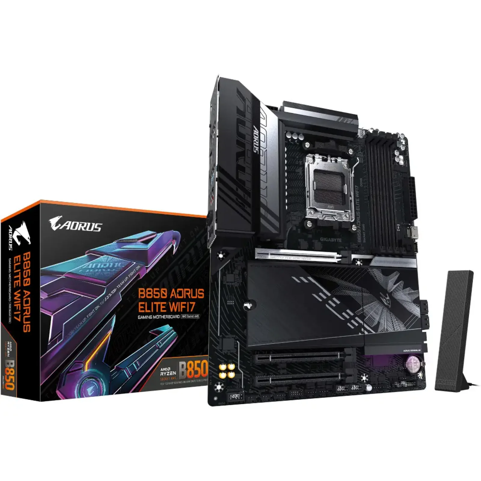 Материнська плата GIGABYTE sAM5 AMD B850 DP/HDMI 3xM.2 2.5 GbE LAN ATX B850 AORUS ELITE WIFI7 UA