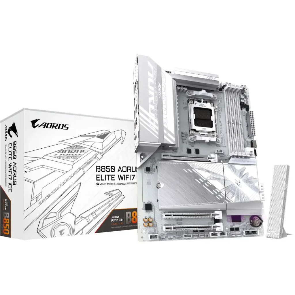 Материнськая плата GIGABYTE sAM5 AMD B850 DP/HDMI 3xM.2 2.5 GbE LAN ATX B850 AORUS ELITE WIFI7 ICE UA