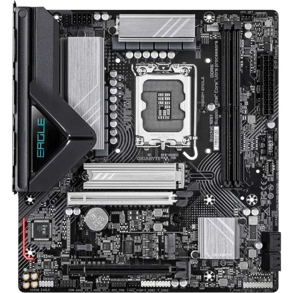 Материнська плата Gigabyte s1851 Intel B860 DP/HDMI 2xM.2 2.5GbE LAN mATX B860M EAGLE UA