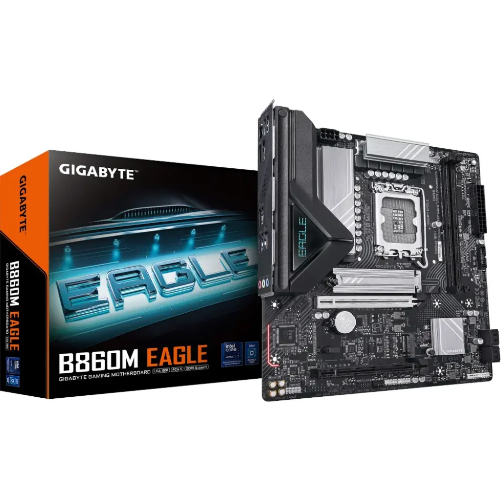 Материнська плата Gigabyte s1851 Intel B860 DP/HDMI 2xM.2 2.5GbE LAN mATX B860M EAGLE UA