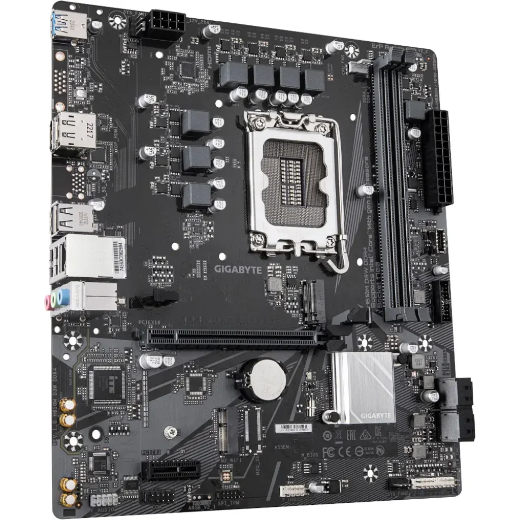 Материнська плата Gigabyte s1700 Intel H610 DP/HDMI 1xM.2 G bE LAN mATX H610M D3W DDR4 UA