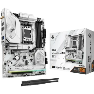 Материнська плата ASROCK sAM5 AMD B850 4xDDR5 HDMI 4xM.2 2.5GbE LAN ATX B850 STEEL LEGEND WIFI UA