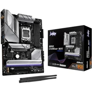 Материнська плата ASROCK sAM5 AMD B850 4xDDR5 HDMI/DP 3xM .2 2.5GbE LAN ATX B850 LIVEMIXER WIFI UA