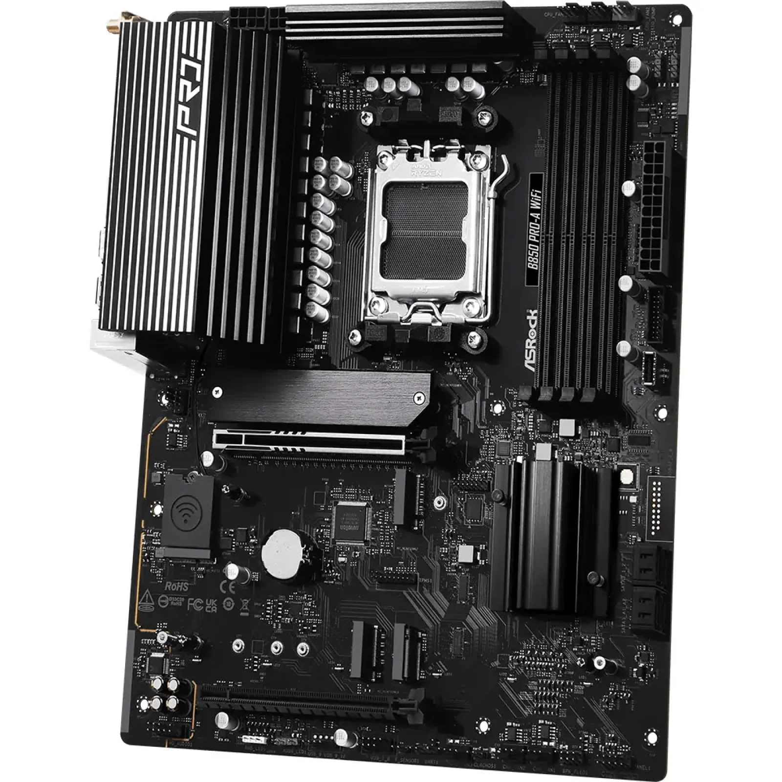 Материнская плата ASROCK sAM5 AMD B850 4xDDR5 HDMI/USB3.2 4xM.2 2.5GbE LAN ATX B850 PRO-A WIFI UA