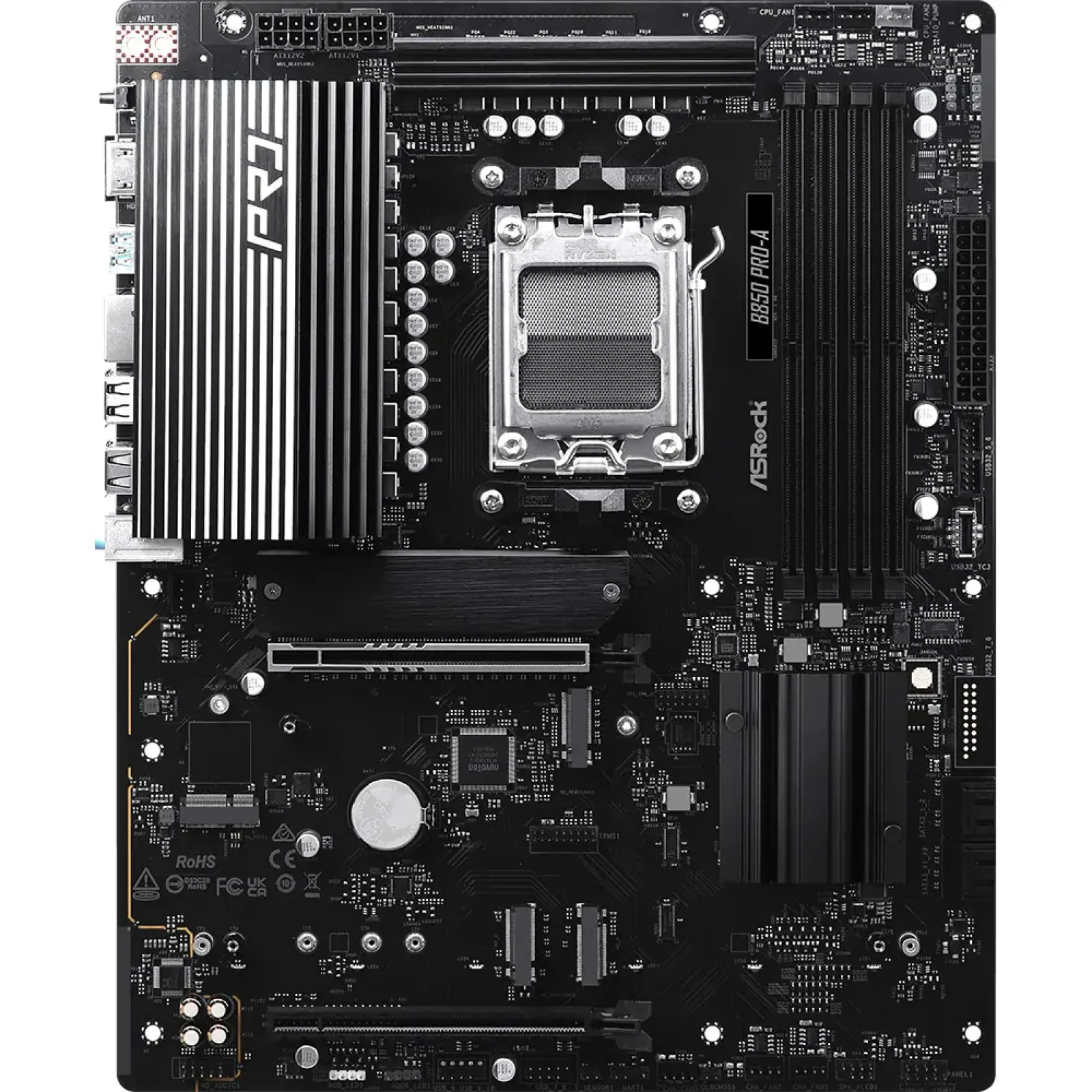 Материнська плата ASROCK sAM5 AMD B850 4xDDR5 HDMI/USB3.2 4xM.2 2.5GbE LAN ATX B850 PRO-A UA