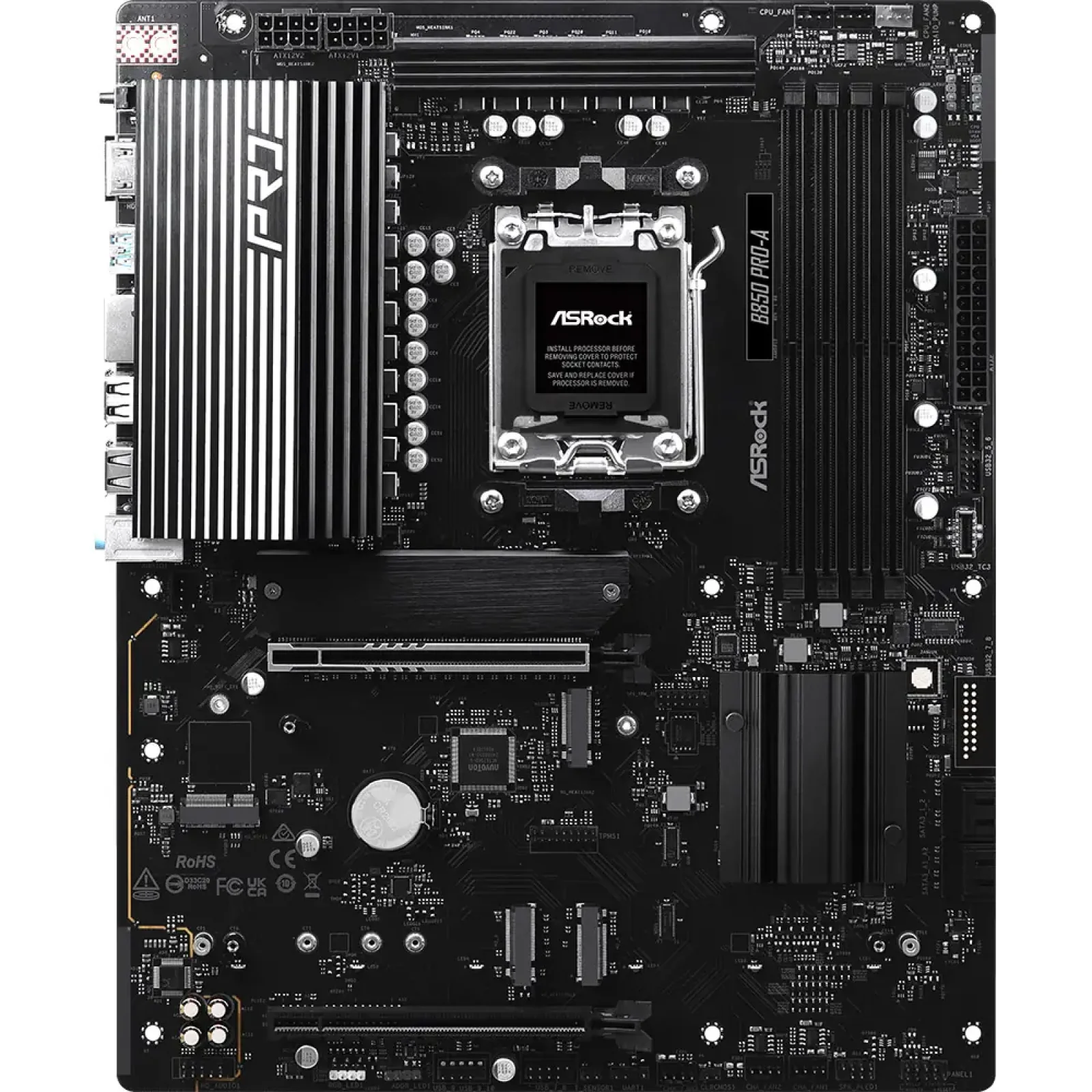 Материнська плата ASROCK sAM5 AMD B850 4xDDR5 HDMI/USB3.2 4xM.2 2.5GbE LAN ATX B850 PRO-A UA