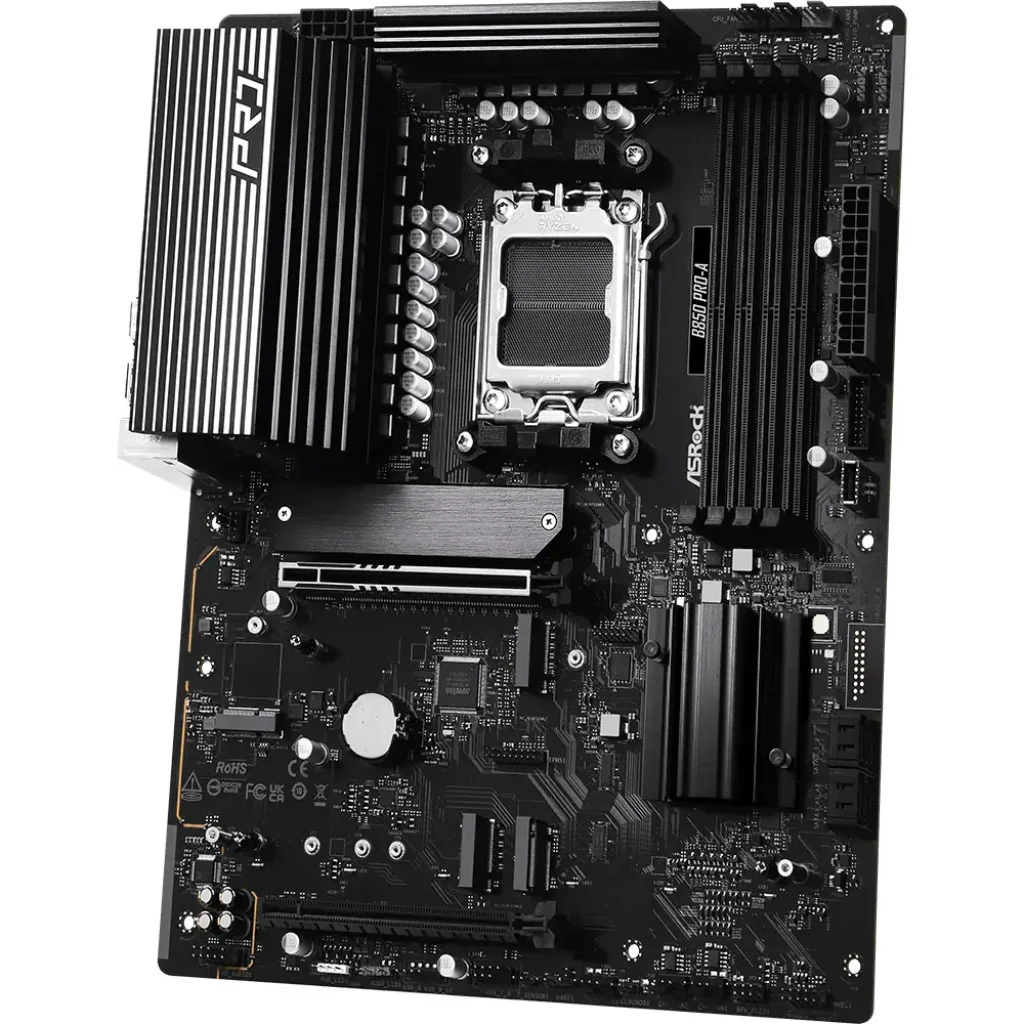 Материнськая плата ASROCK sAM5 AMD B850 4xDDR5 HDMI/USB3.2 4xM.2 2.5GbE LAN ATX B850 PRO-A UA