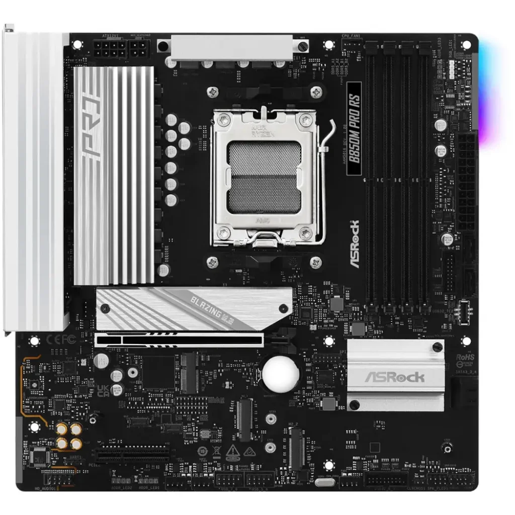 Материнська плата ASROCK sAM5 AMD B850 4xDDR5 HDMI/DP 3xM .2 2.5GbE LAN mATX B850M PRO RS UA