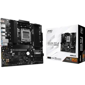 Материнська плата ASROCK sAM5 AMD B850 4xDDR5 HDMI/DP 3xM .2 2.5GbE LAN mATX B850M PRO-A UA