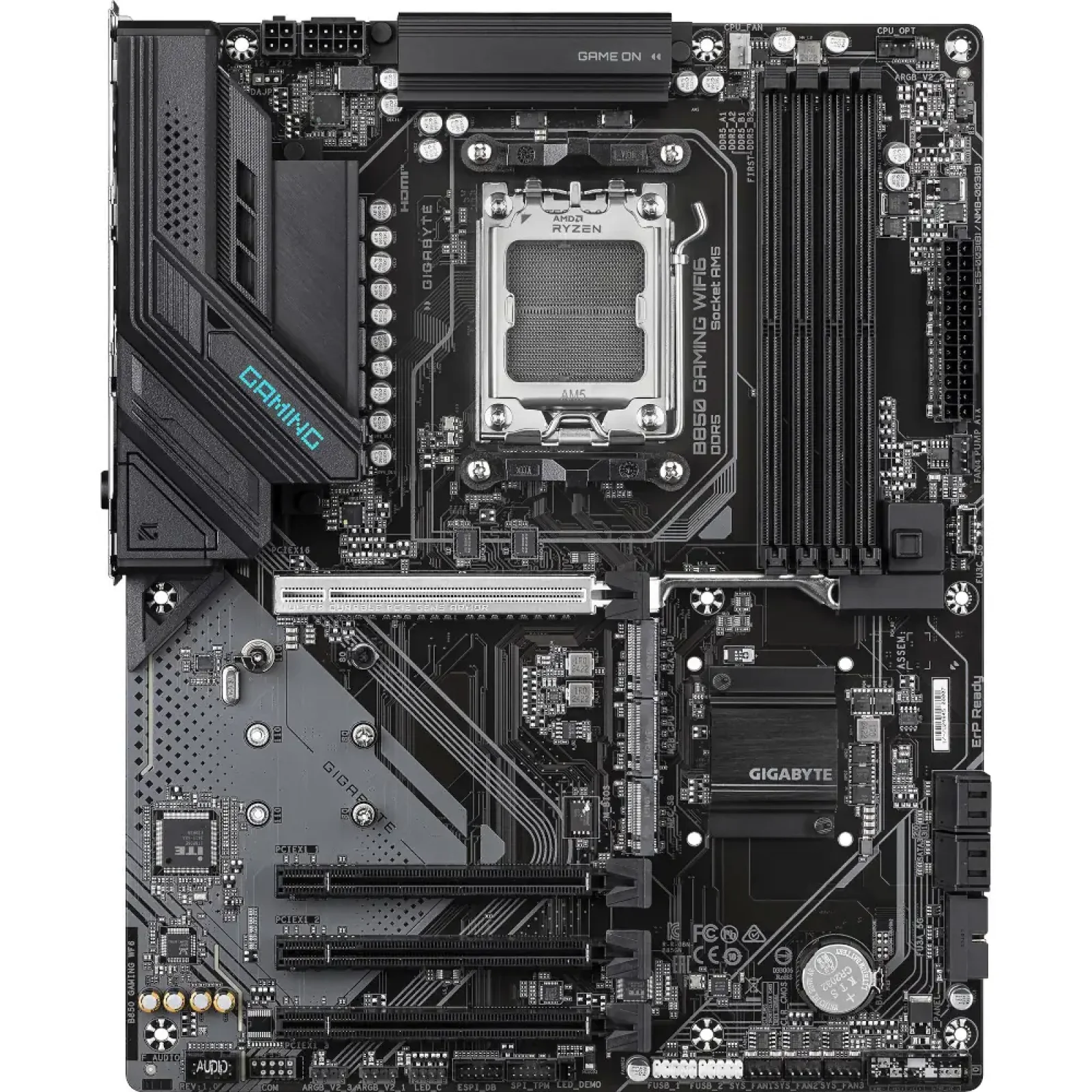 Материнська плата GIGABYTE sAM5 AMD B850 HDMI/DP 3xM.2 GbE LAN ATX B850 GAMING WIFI6 UA