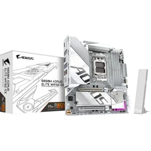 Материнська плата GIGABYTE sAM5 AMD B850 HDMI/DP 2xM.2 2.5G bE LAN mATX B850M AORUS ELITE WIFI6E ICE UA