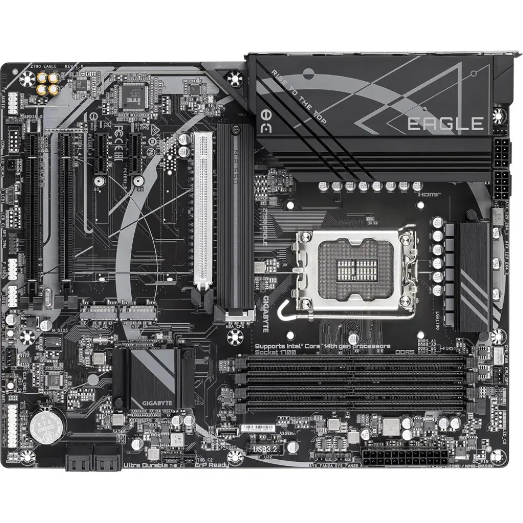 Материнська плата Gigabyte s1700 Intel Z790 DP/HDMI 4xDDR5 3xM.2 2.5GbE LAN ATX Z790 EAGLE UA