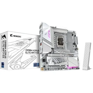 Материнська плата Gigabyte s1851 Intel Z890 HDMI/DP/DP(USB4 -C) 3xM.2 2.5GbE LAN mATX Z890M AORUS ELITE WIFI7 ICE UA