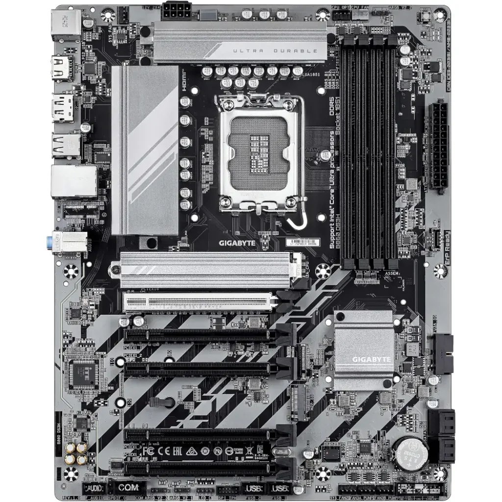 Материнська плата Gigabyte s1851 Intel B860 DP/HDMI 4xDDR5 2xM.2 2.5GbE LAN mATX B860 DS3H UA