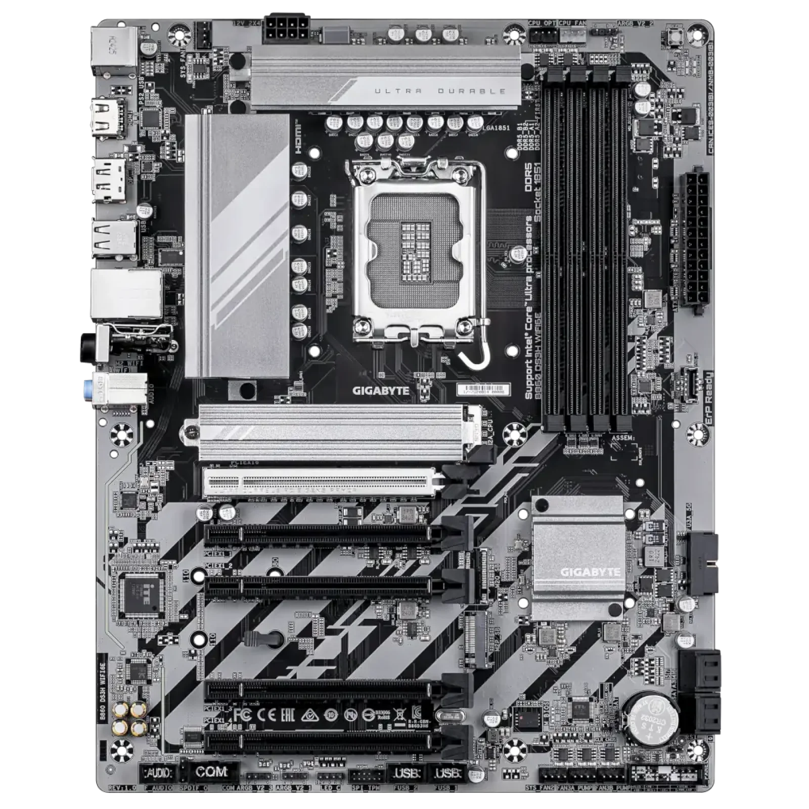 Материнская плата Gigabyte s1851 Intel B860 DP/HDMI 2xM.2 2.5GbE LAN ATX B860 DS3H WIFI6E UA