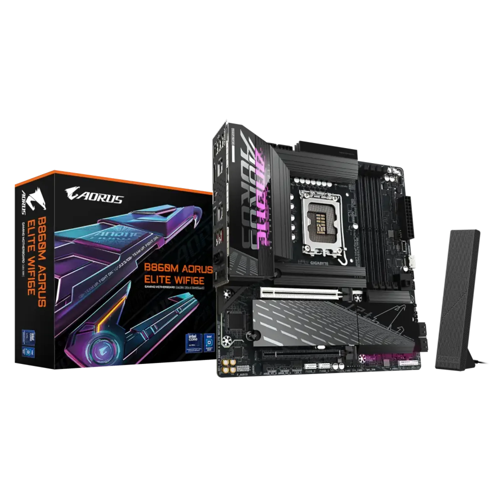 Материнская плата Gigabyte s1851 Intel B860 DP/2хHDMI/USB4- C 3xM.2 2.5GbE LAN mATX B860M AORUS ELITE WIFI6E UA