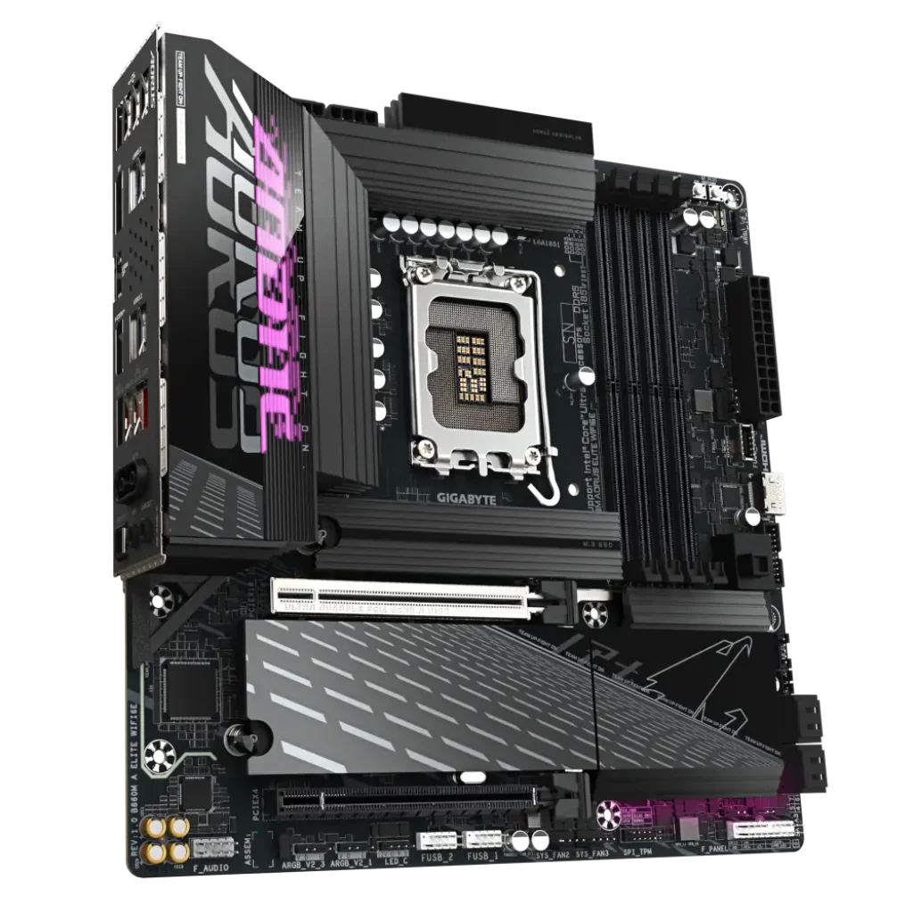 Материнська плата Gigabyte s1851 Intel B860 DP/2хHDMI/USB4- C 3xM.2 2.5GbE LAN mATX B860M AORUS ELITE WIFI6E UA