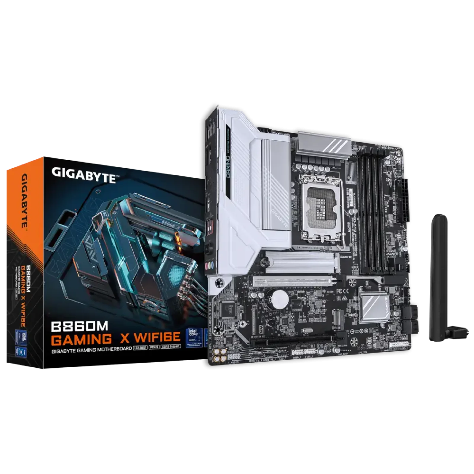 Материнская плата GIGABYTE s1851 Intel B860 DP/HDMI/USB4-C 2xM.2 2.5GbE LAN mATX B860M GAMING X WIFI6E UA