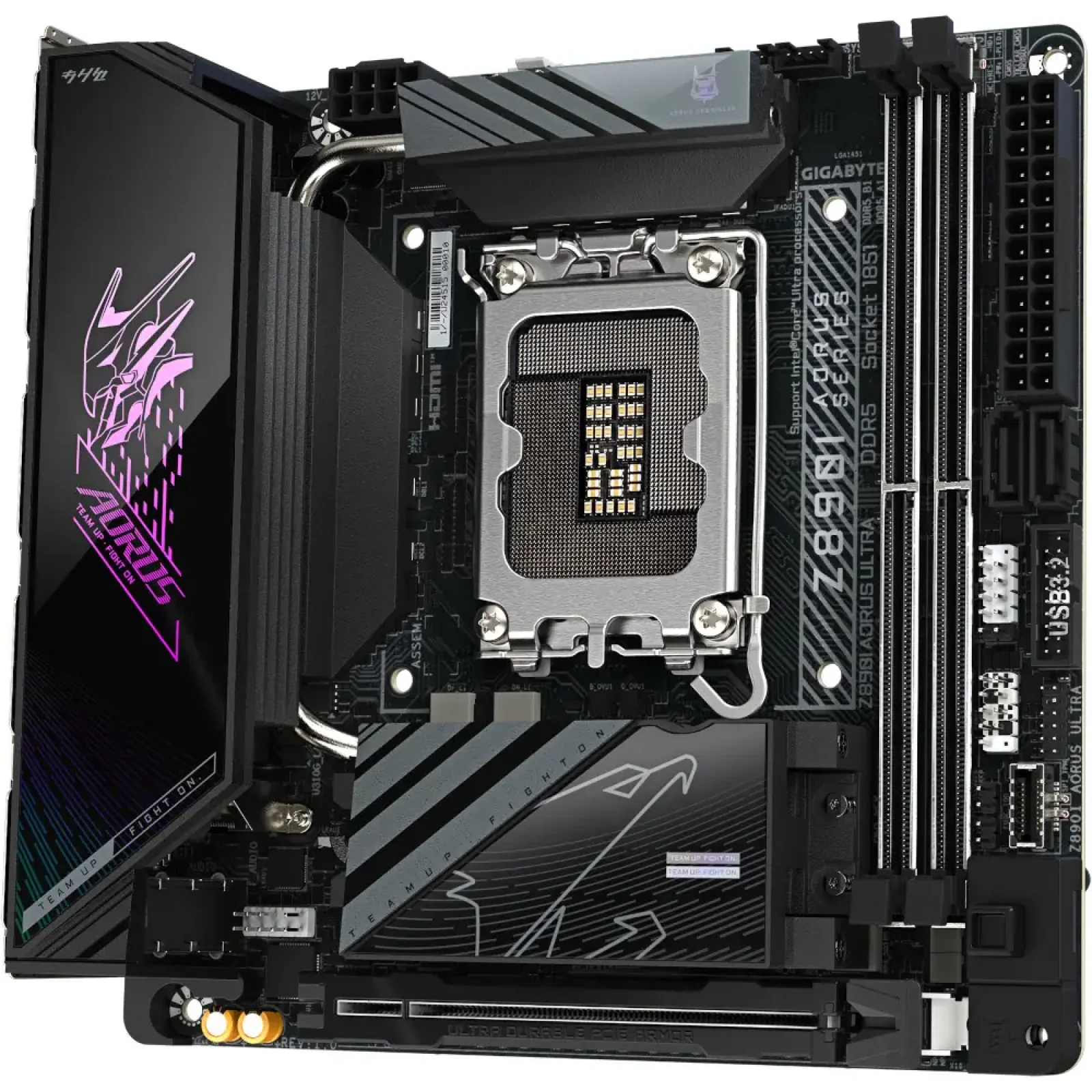 Материнская плата Gigabyte s1851 Intel Z890 HDMI/DP/TB4(USB 4-C) 2xM.2 2.5GbE LAN mini-ITX Z890I AORUS ULTRA UA