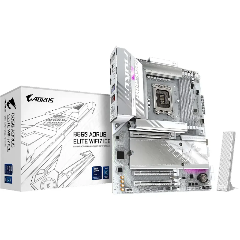Материнська плата GIGABYTE s1851 Intel B860 DP/2xHDMI/USB4- С 3xM.2 2.5GbE LAN ATX B860 AORUS ELITE WIFI7 ICE UA
