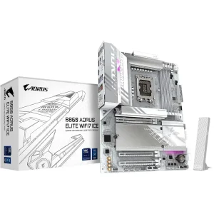 Материнська плата GIGABYTE s1851 Intel B860 DP/2xHDMI/USB4- С 3xM.2 2.5GbE LAN ATX B860 AORUS ELITE WIFI7 ICE UA