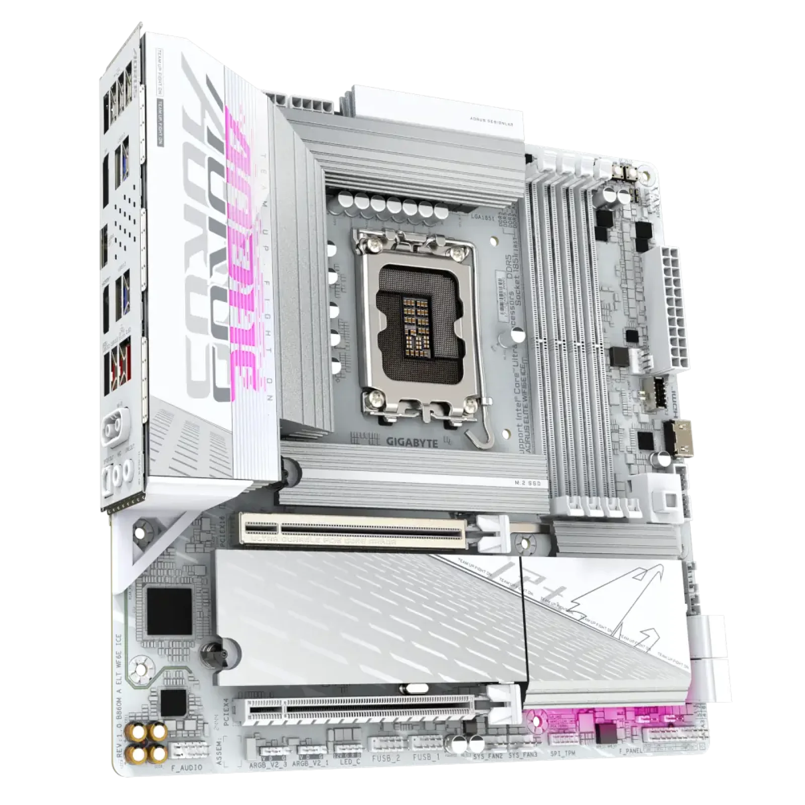 Материнская плата Gigabyte s1851 Intel B860 DP/2xHDMI/USB4- С 3xM.2 2.5GbE LAN mATX B860M AORUS ELITE WIFI6E ICE UA