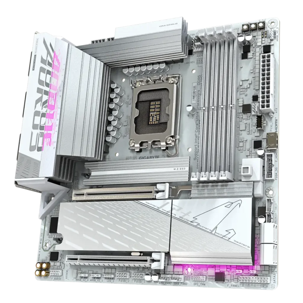 Материнська плата Gigabyte s1851 Intel B860 DP/2xHDMI/USB4- С 3xM.2 2.5GbE LAN mATX B860M AORUS ELITE WIFI6E ICE UA