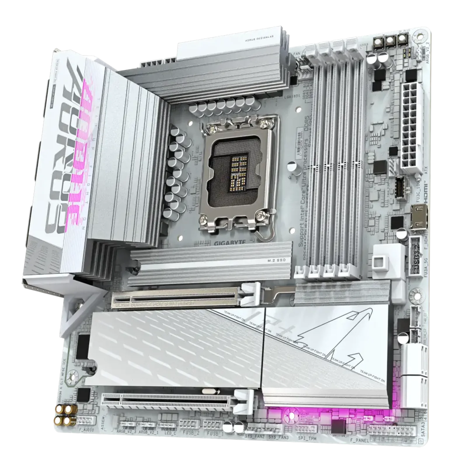 Материнская плата Gigabyte s1851 Intel B860 DP/2xHDMI/USB4- С 3xM.2 2.5GbE LAN mATX B860M AORUS ELITE WIFI6E ICE UA