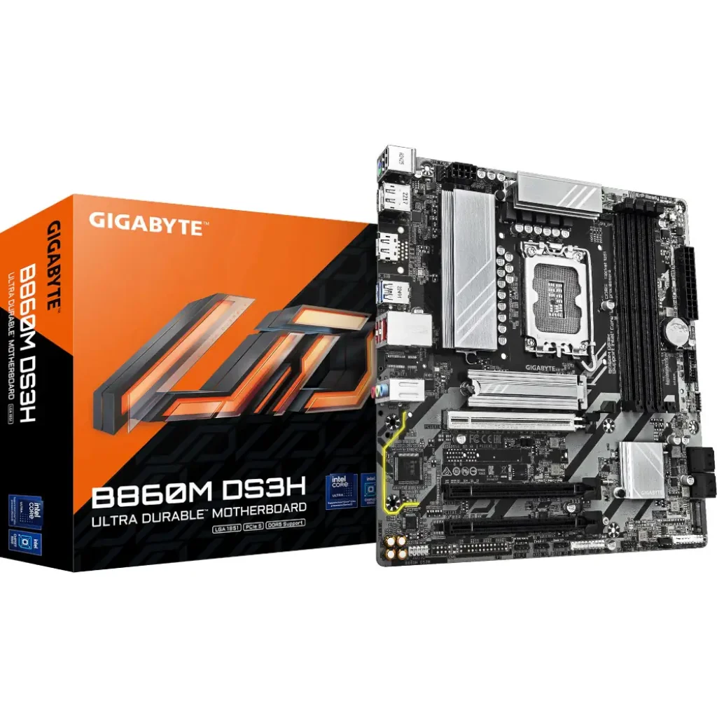 Материнська плата Gigabyte s1851 Intel B860 2xDP/HDMI 2xM. 2 2.5GbE LAN mATX B860M DS3H UA