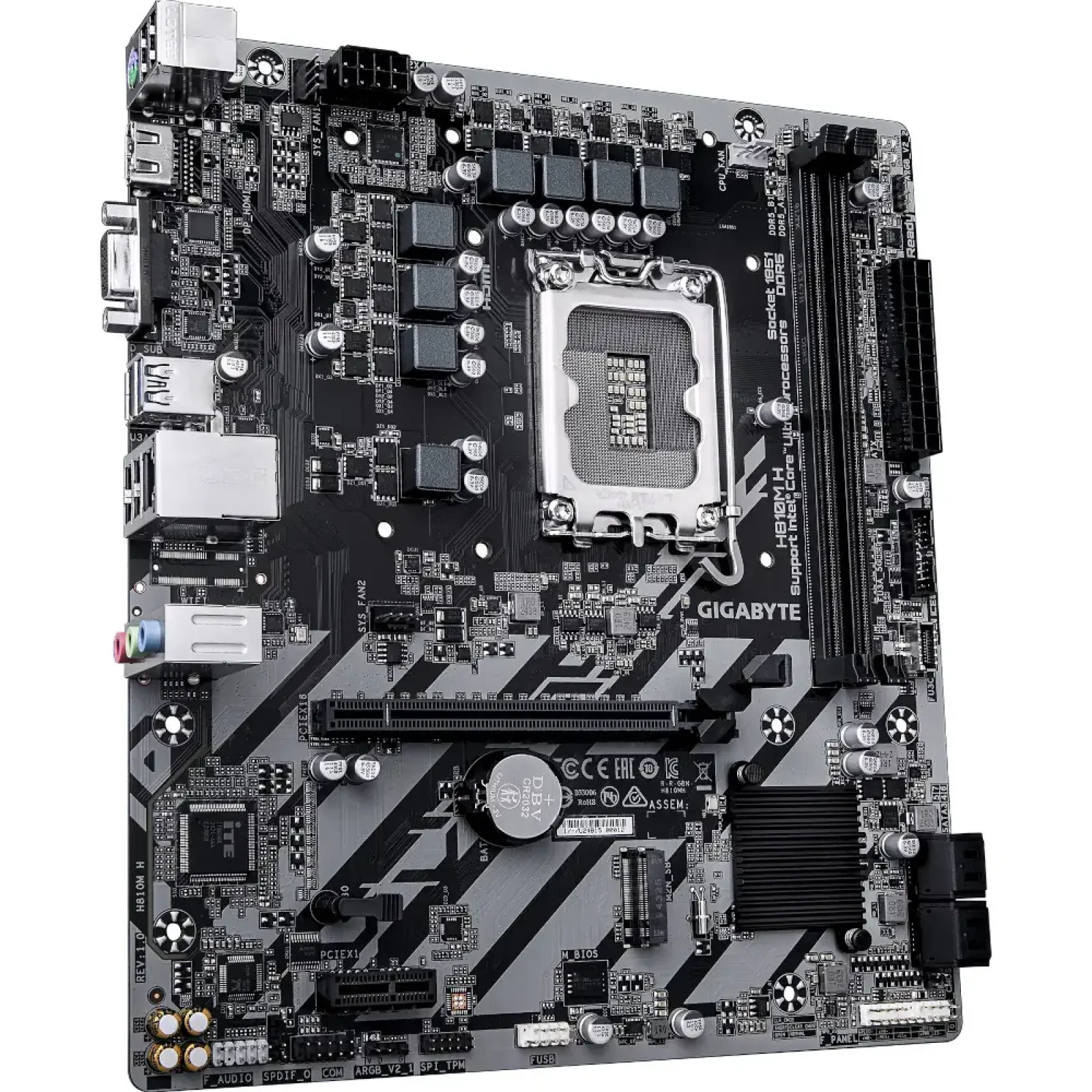 Материнская плата Gigabyte s1851 Intel H810 HDMI/VGA 1xM.2 GbE LAN mATX H810M H UA