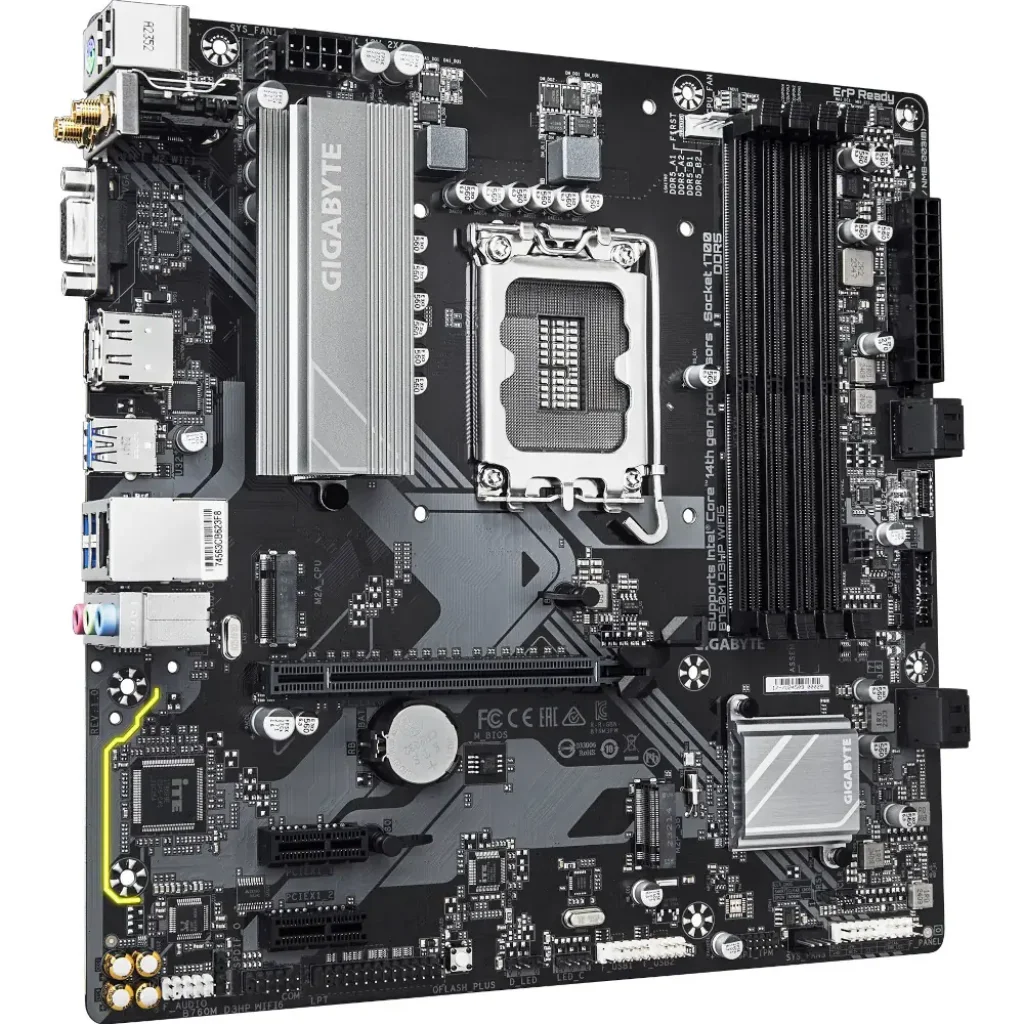 Материнська плата Gigabyte s1700 Intel B760 HDMI/DP/VGA 4xD DR5 2xM.2 GbE LAN mATX B760M D3HP WIFI6 UA