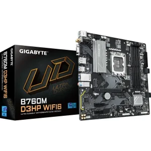 Материнська плата Gigabyte s1700 Intel B760 HDMI/DP/VGA 4xD DR5 2xM.2 GbE LAN mATX B760M D3HP WIFI6 UA