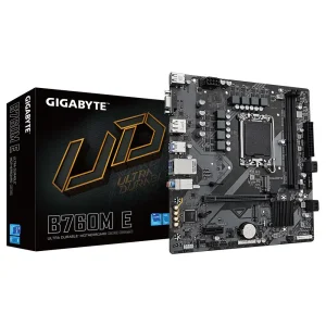 Материнська плата GIGABYTE s1700 Intel B760 HDMI/DP/VGA 2xD DR5 2xM.2 GbE LAN mATX B760M E UA
