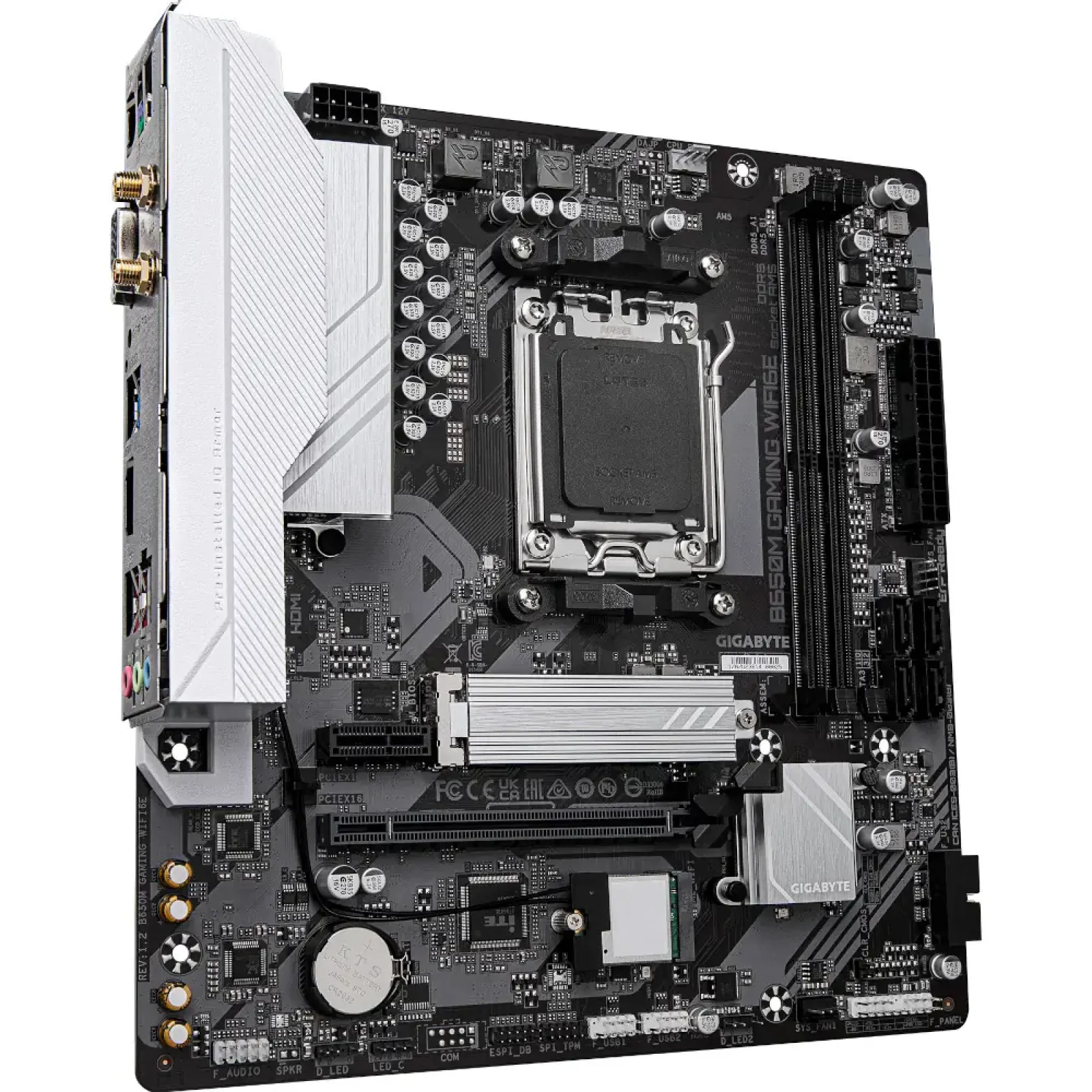 Материнская плата GIGABYTE sAM5 AMD B650 HDMI/VGA 1xM.2 2 .5GbE LAN mATX B650M GAMING WIFI6E UA