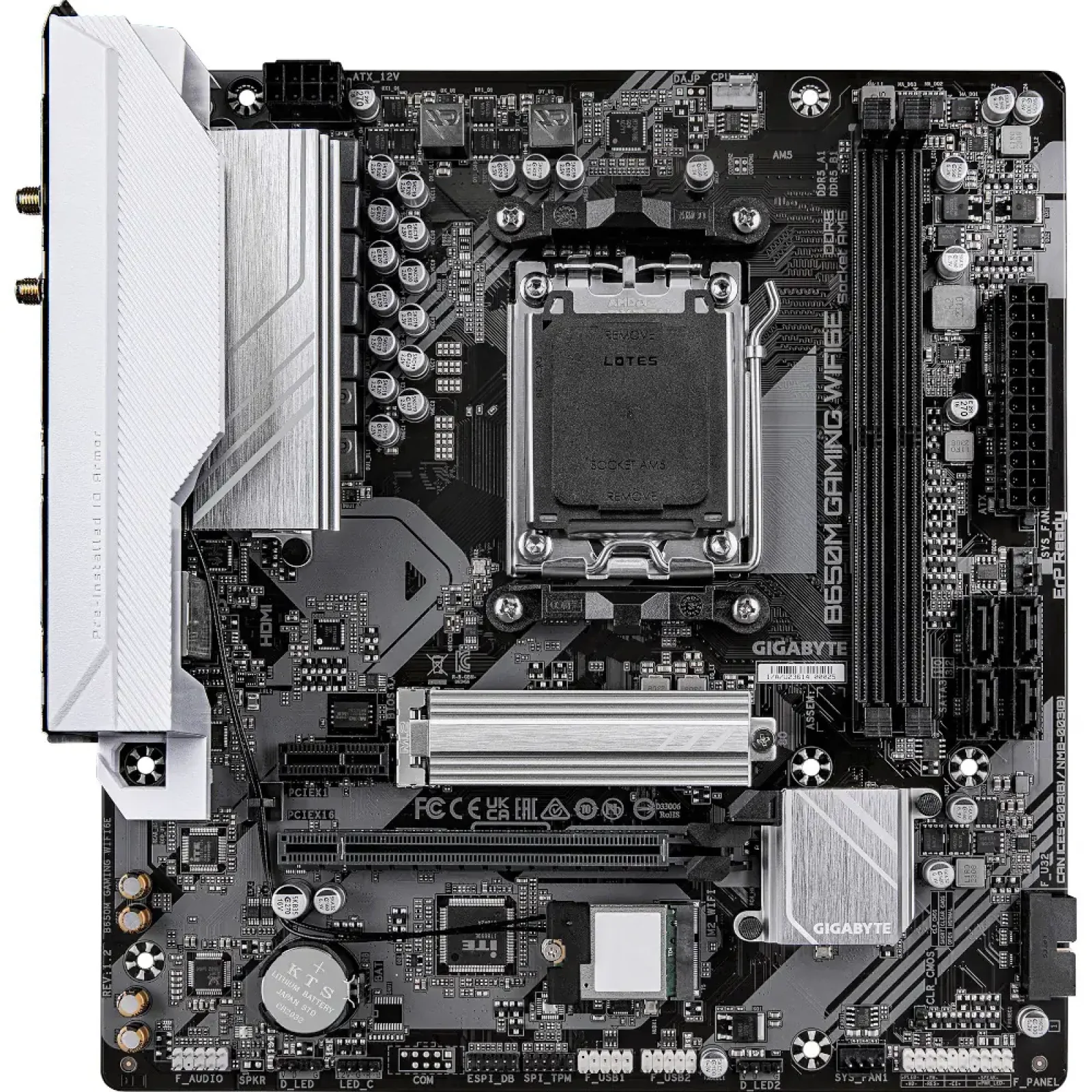 Материнская плата GIGABYTE sAM5 AMD B650 HDMI/VGA 1xM.2 2 .5GbE LAN mATX B650M GAMING WIFI6E UA