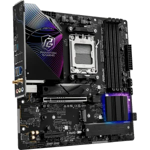 Материнская плата ASROCK sAM5 AMD B850 4xDDR5 HDMI/DP 3xM .2 2.5GbE LAN mATX B850M RIPTIDE WIFI UA