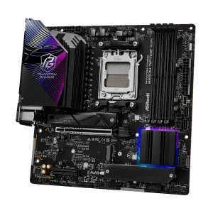Материнская плата ASROCK sAM5 AMD B850 4xDDR5 HDMI/DP 3xM .2 2.5GbE LAN mATX B850M RIPTIDE WIFI UA